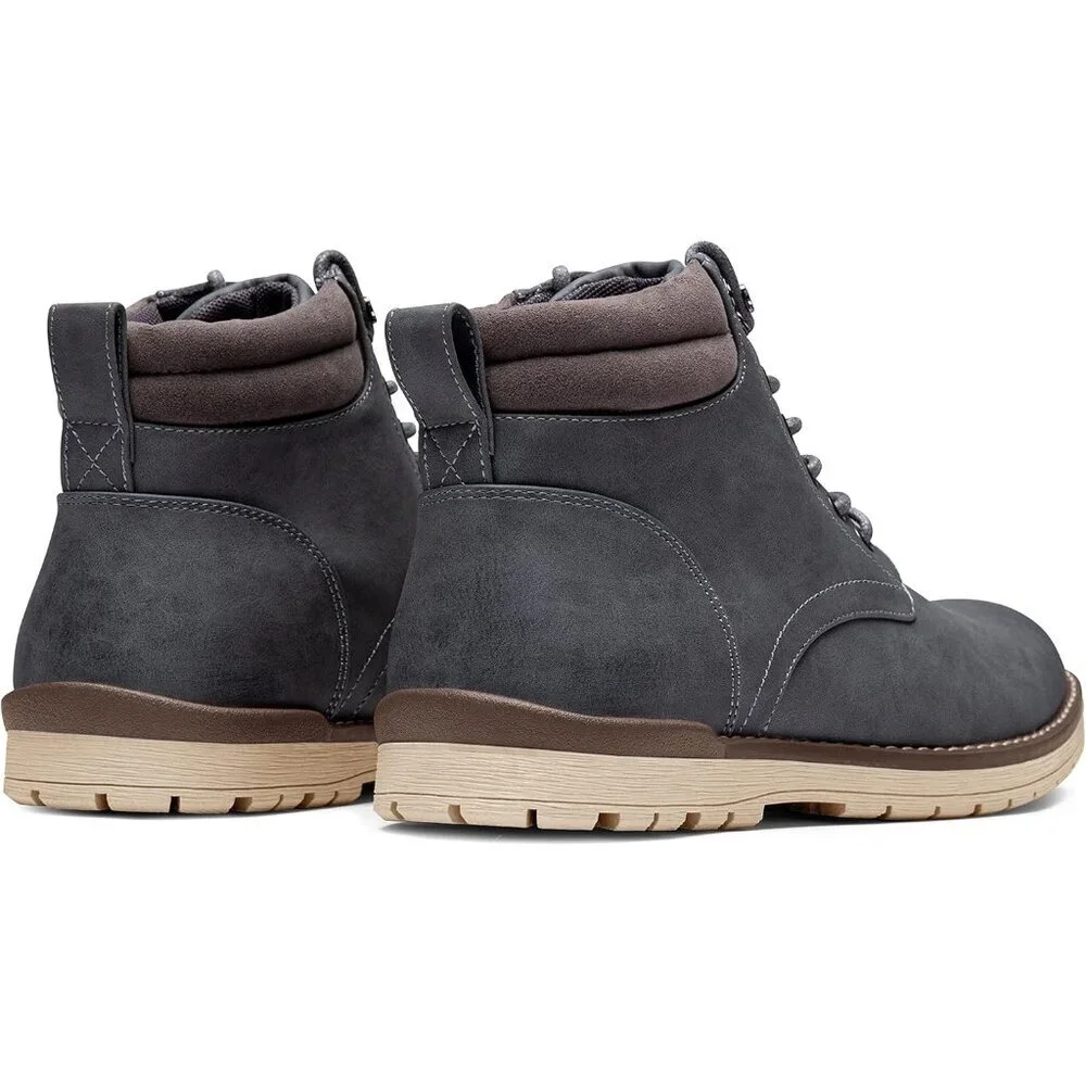 〽️Men's Chukka Hiking Boots Grey Comfortable Waterproof Casual Lace Up Shoes